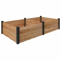 Outdoor Essentials Haven 4 ft. x 8 ft. Natural Cedar Raised Garden Bed (18 in. H)