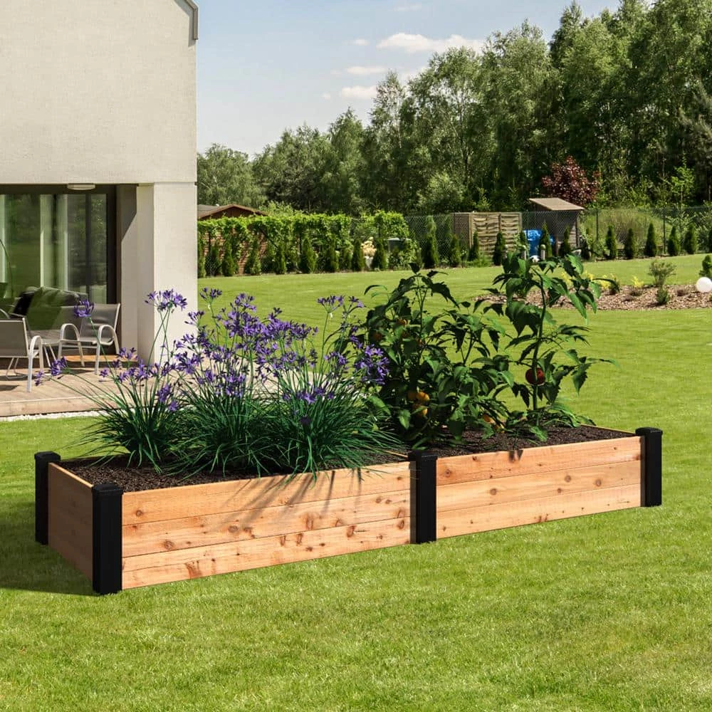 Outdoor Essentials Haven 2 ft. x 8 ft. Natural Cedar Raised Garden Bed (11 in. H) - Image 2