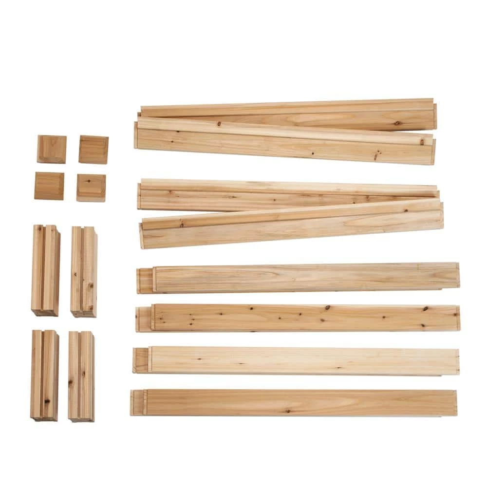 Outdoor Essentials Heirloom 4 ft. x 4 ft. Deluxe Cedar Raised Garden Bed (Tool Free) - Image 4