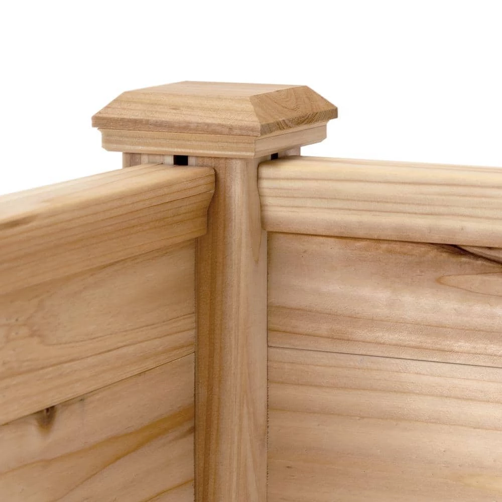 Outdoor Essentials Heirloom 4 ft. x 4 ft. Deluxe Cedar Raised Garden Bed (Tool Free) - Image 7