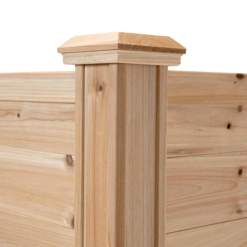 Outdoor Essentials Heirloom 4 ft. x 8 ft. Deluxe Natural Cedar Raised Garden Bed (Tool Free) - Image 3