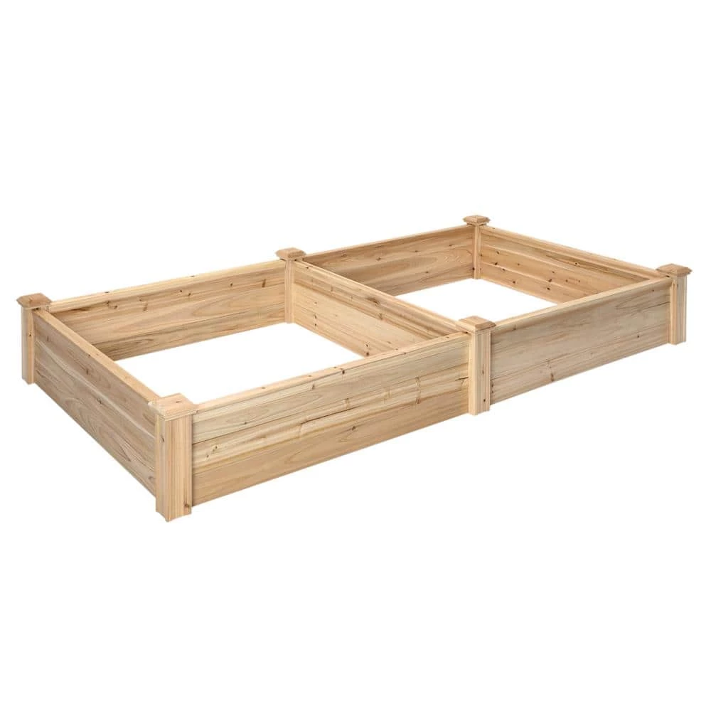Outdoor Essentials Heirloom 4 ft. x 8 ft. Deluxe Natural Cedar Raised Garden Bed (Tool Free) - Image 7