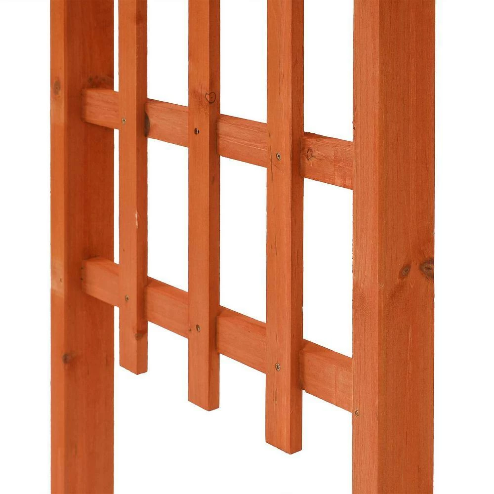 LuxenHome 85.04 in. x 62.99 in. Wood Garden Arbor - Image 6