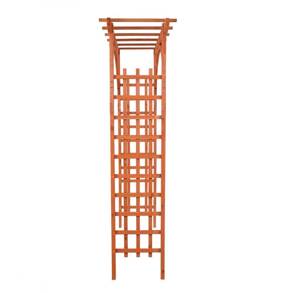 LuxenHome 85.04 in. x 62.99 in. Wood Garden Arbor - Image 4