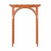LuxenHome 85.04 in. x 62.99 in. Wood Garden Arbor
