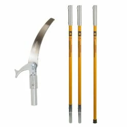 Notch 15 in. Steel Blade 18 ft. Pole Fiberglass Pole Saw Set