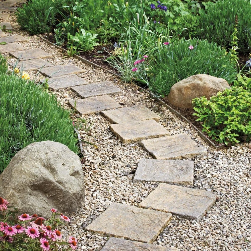 Outdoor Essentials 18 in. x 23 in. x 13 in. Fiberlite Medium Imitation Tan Landscape Rock - Image 5
