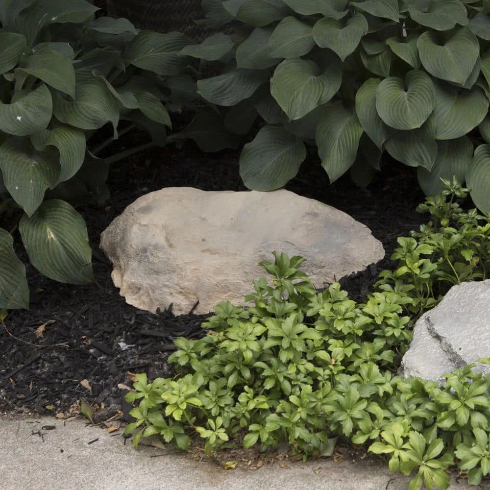 Outdoor Essentials 32 in. x 23 in. x 4.5 in. Fiberlite Medium Skimmer Imitation Tan Landscape Rock - Image 3