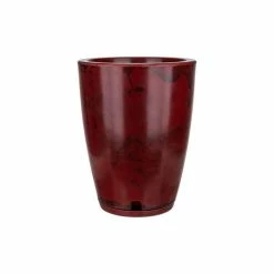 FLORIDIS Amsterdan Small Red Marble Effect Resin Planter Bowl