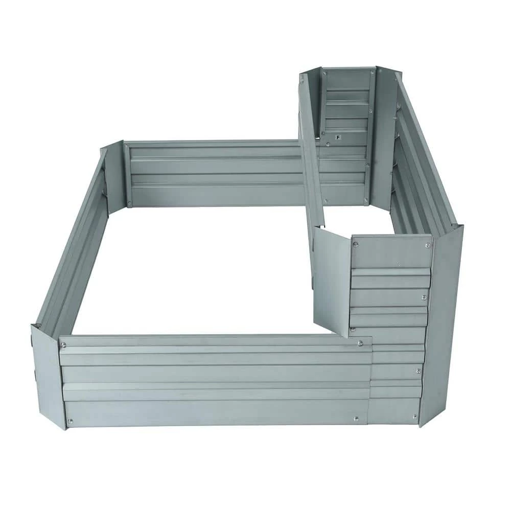 LuxenHome 2-Tier Galvanized Metal Raised Garden Bed - Image 7