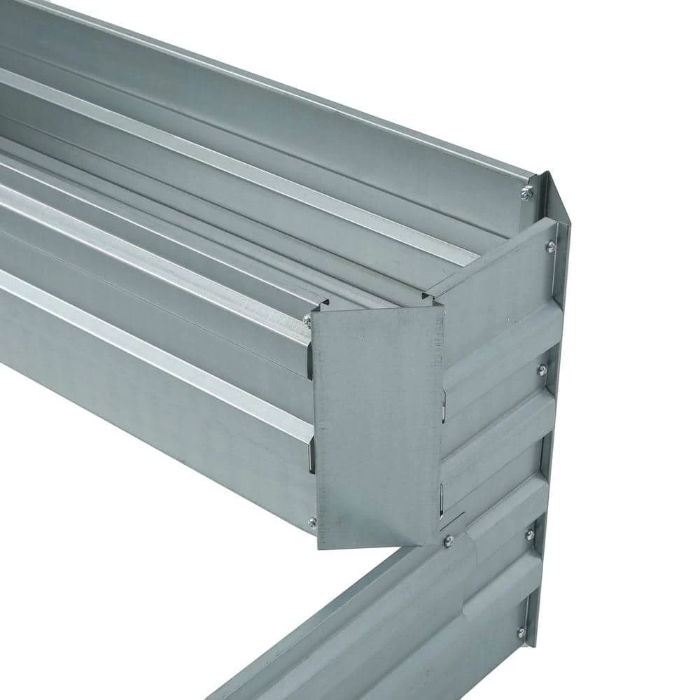 LuxenHome 2-Tier Galvanized Metal Raised Garden Bed - Image 3