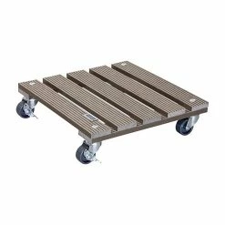 Wagner 2.75 in. H, 11.4 in. Dia Taupe Square WPC Plant Caddy