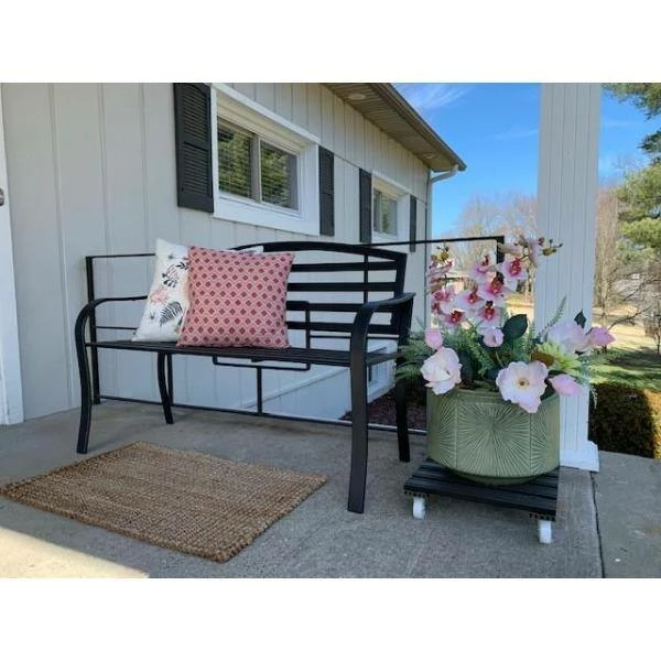 Wagner 15.4 in. Gray Large Square WPC Plant Caddy - Image 4