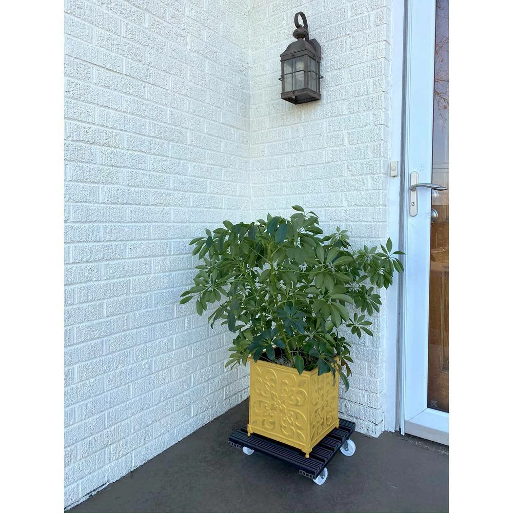 Wagner 15.4 in. Gray Large Square WPC Plant Caddy - Image 5