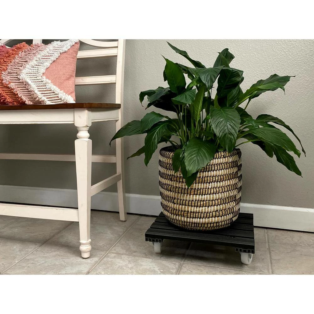 Wagner 15.4 in. Gray Large Square WPC Plant Caddy - Image 3