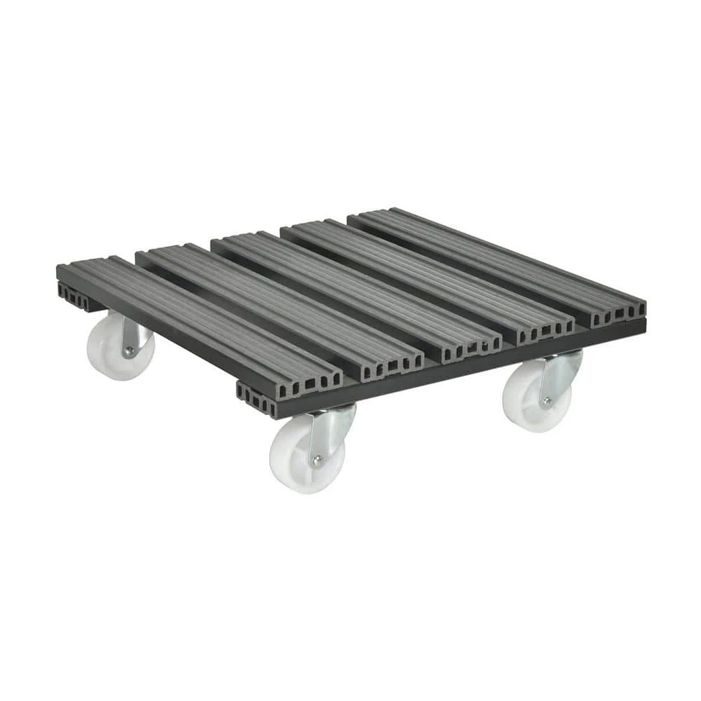 Wagner 15.4 in. Gray Large Square WPC Plant Caddy