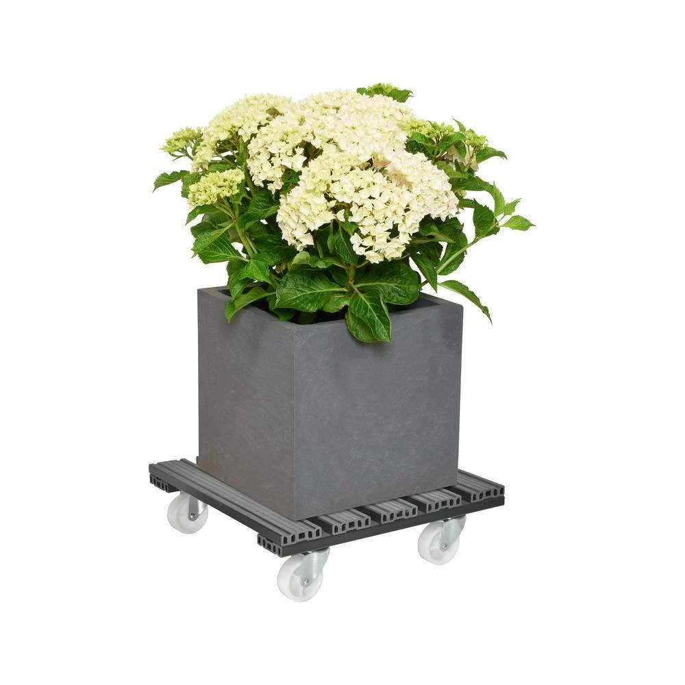 Wagner 15.4 in. Gray Large Square WPC Plant Caddy - Image 2