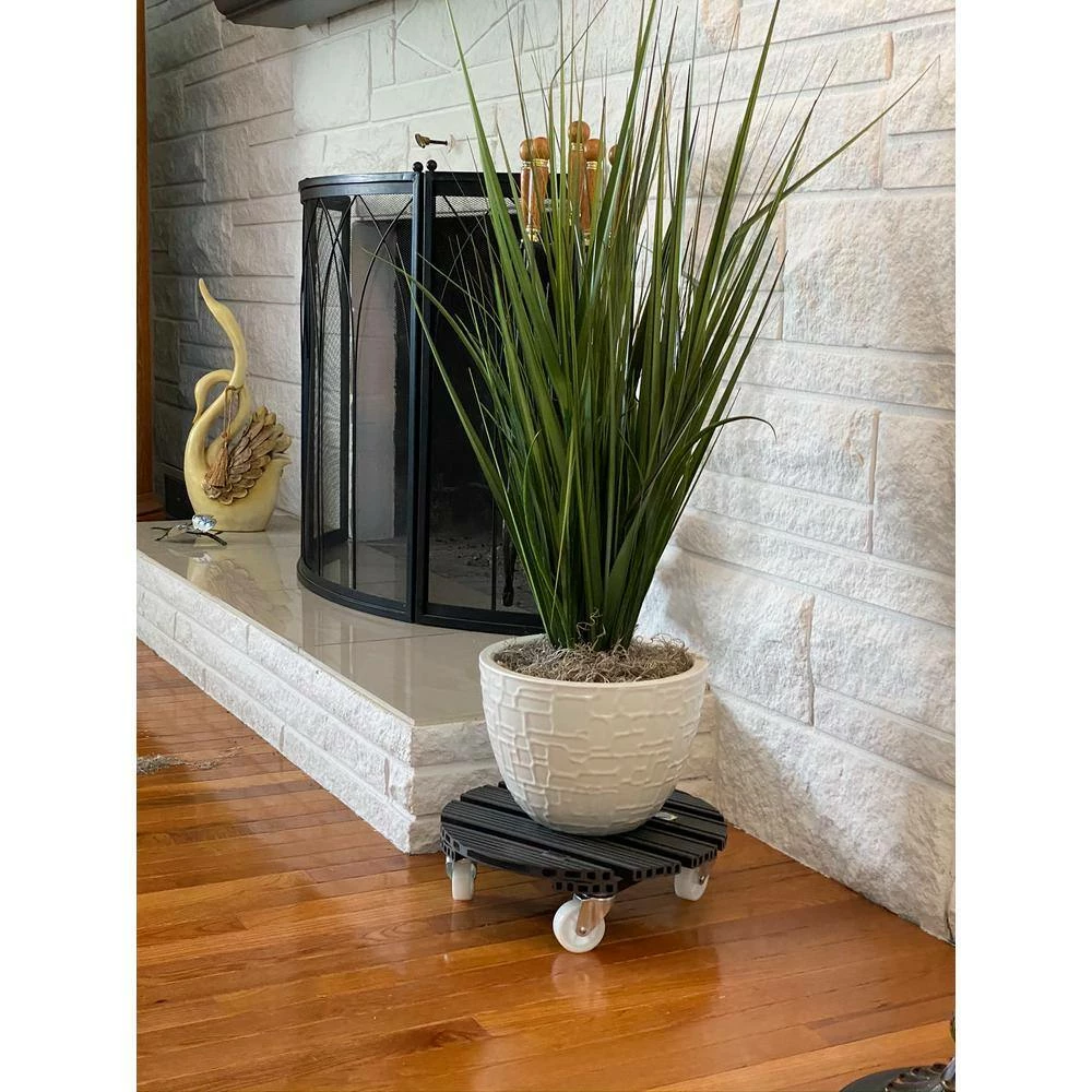 Wagner 15.1 in. Large Gray Round WPC Plant Caddy - Image 4