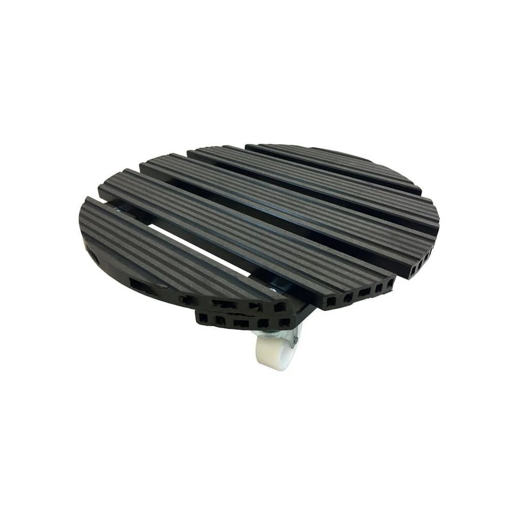 Wagner 15.1 in. Large Gray Round WPC Plant Caddy