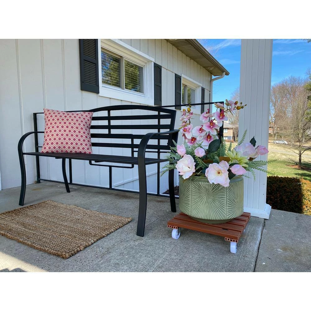 Wagner 15.4 in. Terra Cotta Large Square WPC Plant Caddy - Image 3