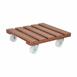 Wagner 15.4 in. Terra Cotta Large Square WPC Plant Caddy