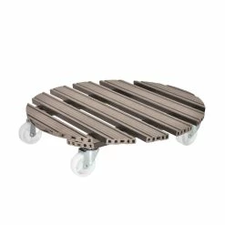 Wagner 20 in. Taupe Extra Large Round WPC Plant Caddy