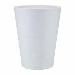 FLORIDIS Genebra Medium White Resin Planter Bowl