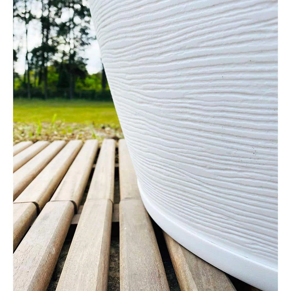 FLORIDIS Amsterdan Extra Small White Resin Planter Bowl - Image 3