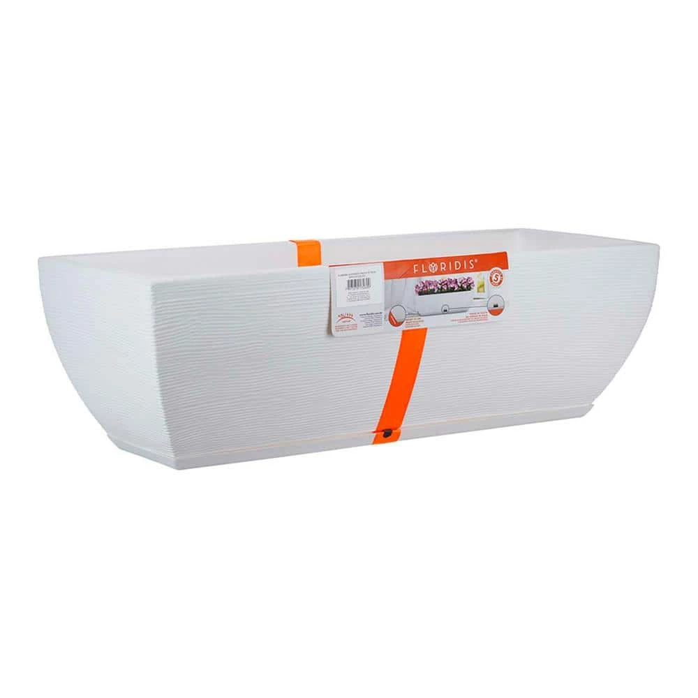 FLORIDIS Amsterdan Large White Resin Floreira Planter Bowl - Image 5