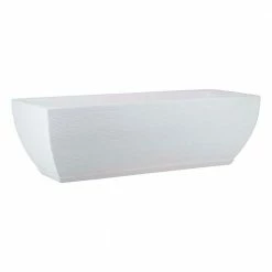 FLORIDIS Amsterdan Large White Resin Floreira Planter Bowl