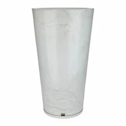 FLORIDIS Genebra Large White Marble Effect Resin Planter Bowl