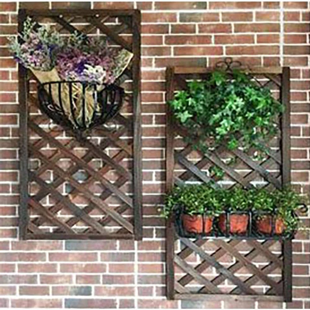 Ejoy 36 in. x 72 in. Wood Trellis Lattice Screen Privacy Fence (Set of 3-Pieces) - Image 3